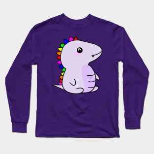 Cute Rainbow Baby Dinosaur for Dino Fans Long Sleeve T-Shirt